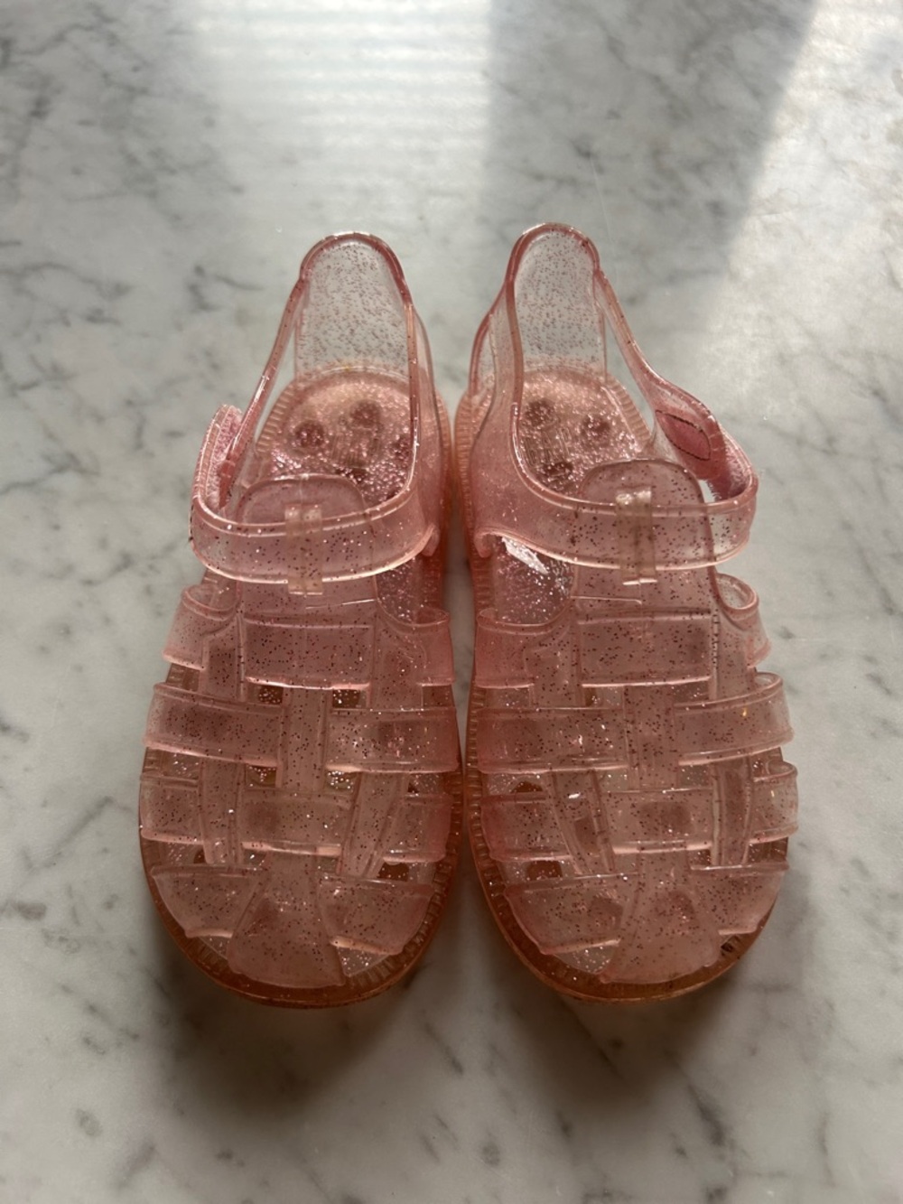 Gap Pink Glitter Jelly Sandals